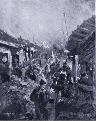 The Looting of Peking by the Rebel Li 1644 AD by Henry Charles Seppings Wright